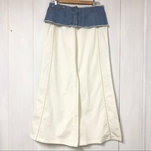 United Colors of Beneton Wide Leg Pants w Denim